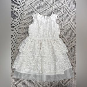 Toddler cat and jack white lace dress